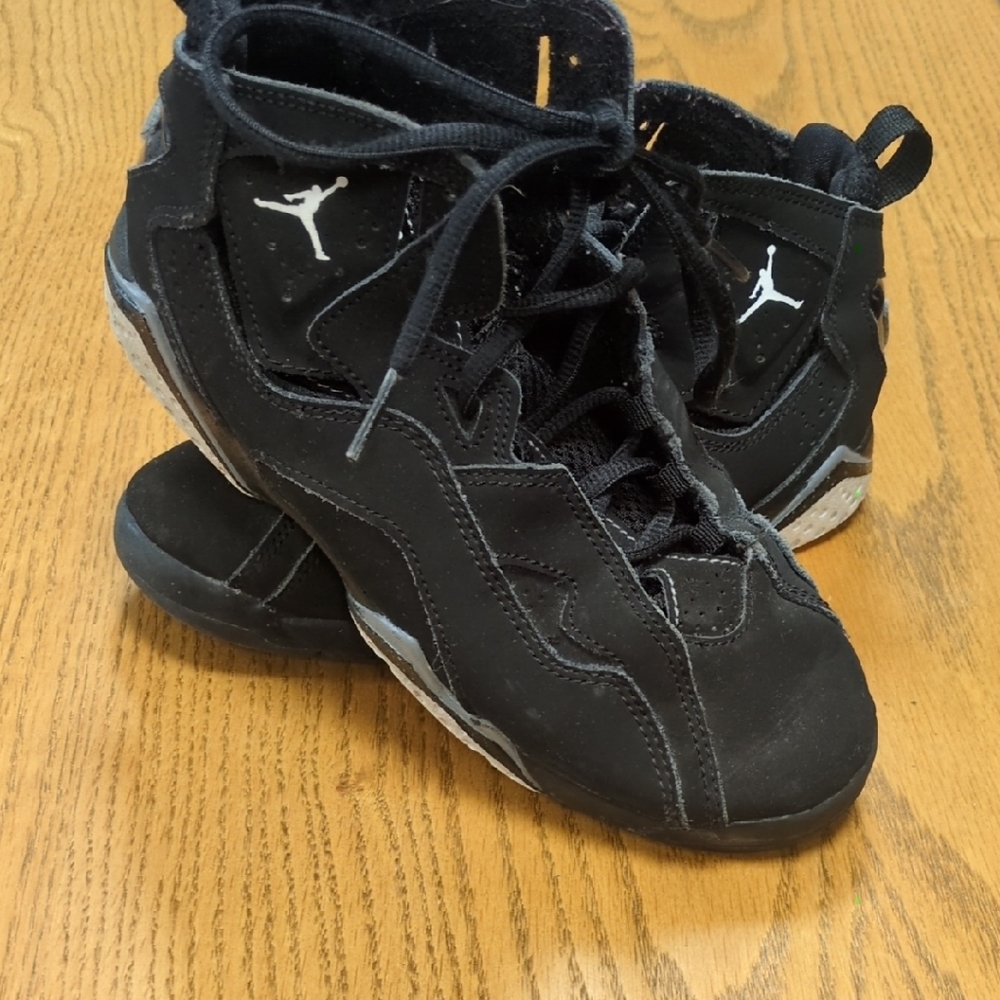Jordan Kids Black Sneakers with White Logo